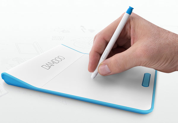 Внешний тачпад Wacom Bamboo Pad, который поддерживает перьевой и ...