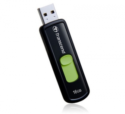 Transcend 16Gb JetFlash 500 Black/Green USB накопитель