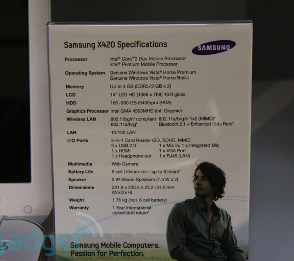 ������������ �������� Samsung X120, X420 � X520